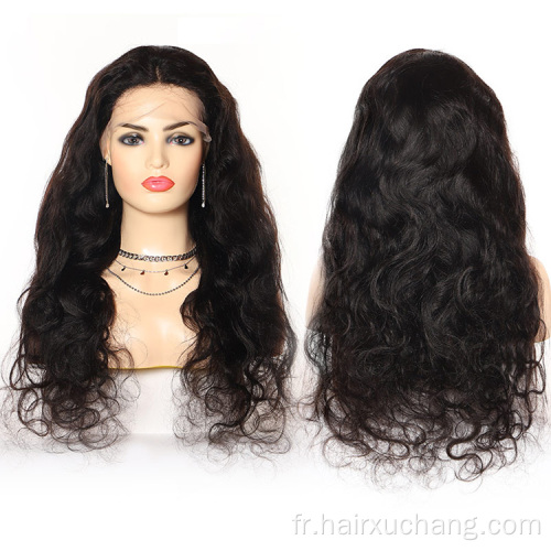 Wig Wig en gros 360 perruques de cheveux humains pour femmes noires Valeur de 20 pouces 150% de perruques avant en dentelle transparente